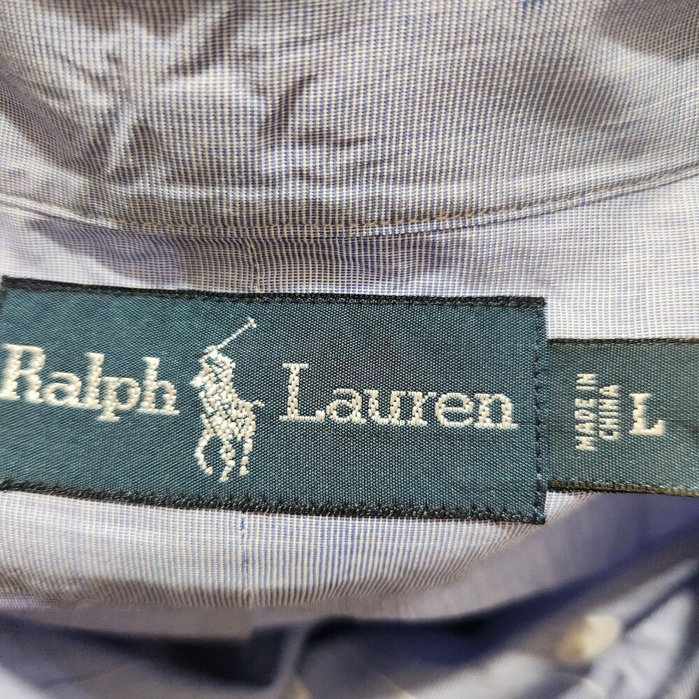 Polo Ralph Lauren Shirt Large Harley Marine Service Logo On Sleeve - Picture 5 of 7